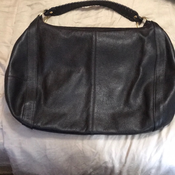 Dark brown leather hobo bag - Picture 2 of 3